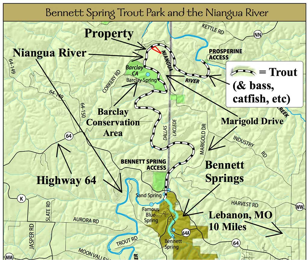 10.07 Acres ON the Niangua River w/ Rainbow Trout! - ID#RN04 ...